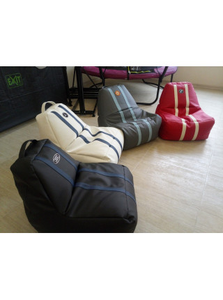 Крісло-мішок для дітей cіре, кожзам